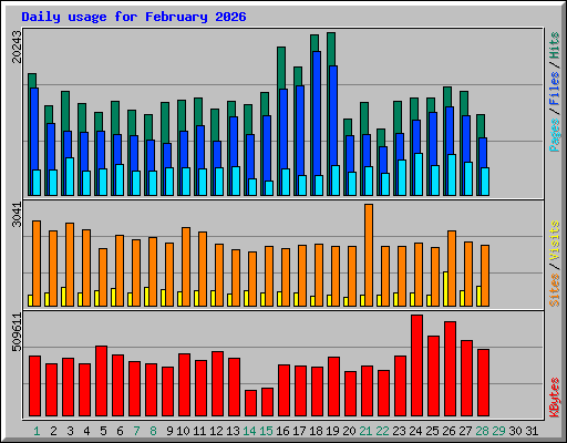 Daily usage for February 2026