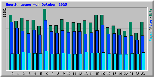 Hourly usage for October 2025